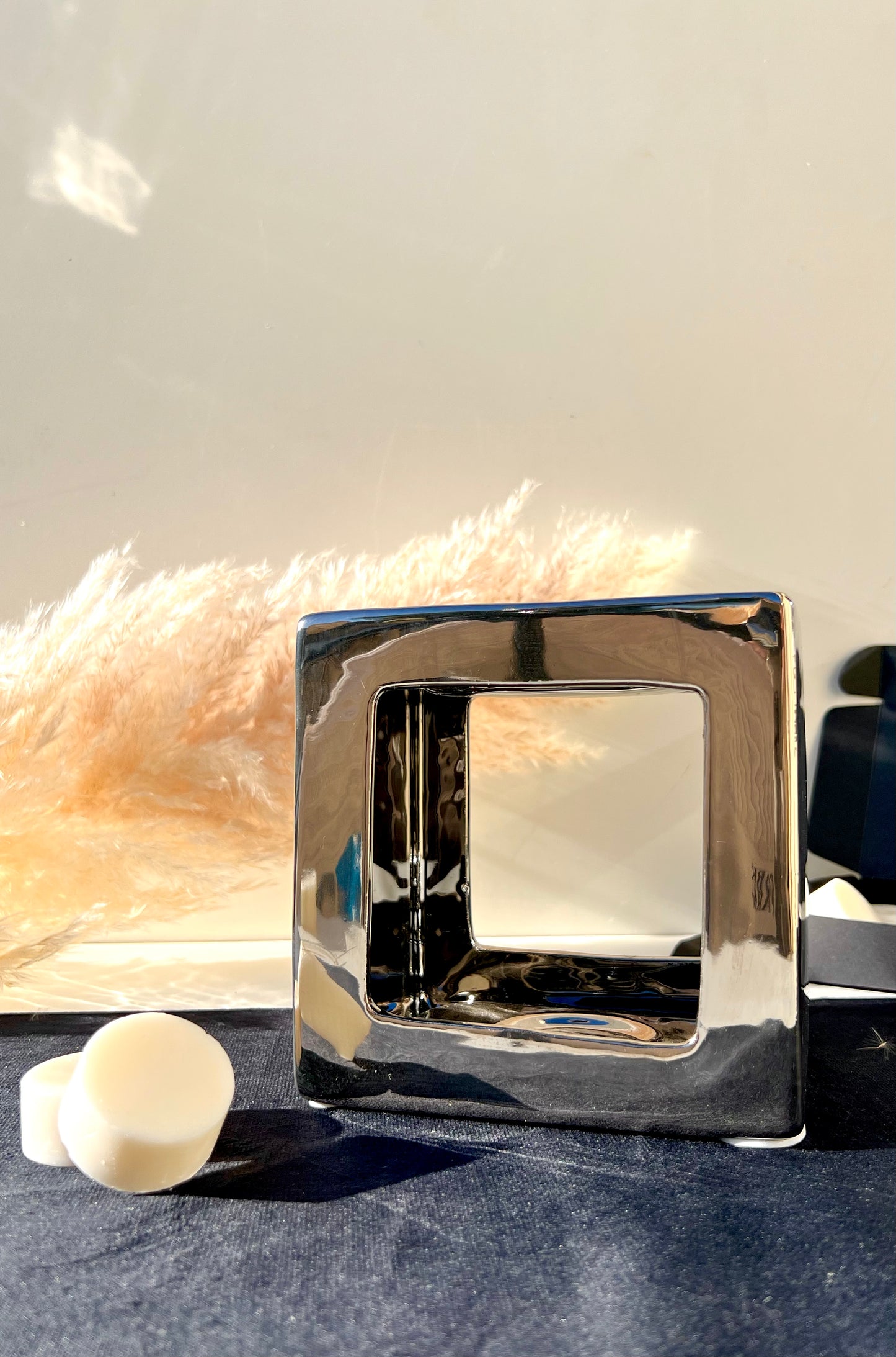 Brûle parfum carré Argenté